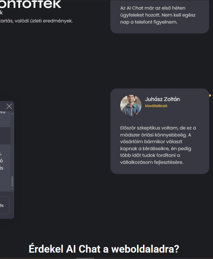 AI chat, ami több ügyfelet hoz a weboldaladra – Websegít.com